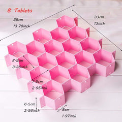 8 Pieces Honeycomb Drawer Organizer Dividers for Multiple-Stuffs