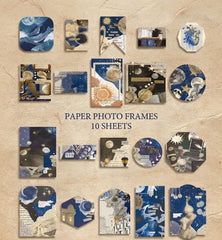 Butterfly Garden Vintage Blue Aesthetic Scrapbook Kit And Stationery Gift Box