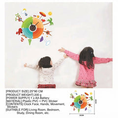 Four Seasons Creative Clock Wall Sticker Set