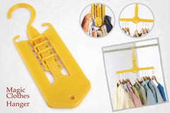 Foldable 9-Hole Space Saving Magic Clothes Hanger for Wardrobe Organization