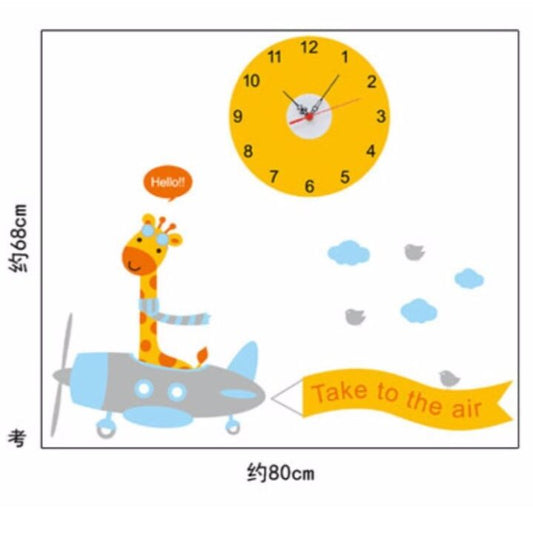 Kids Wall Clock New Design Sticker Wall Clock For Kids Room.