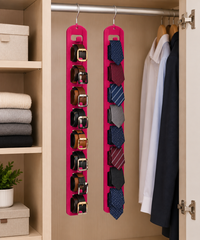 Multi-Hole Closet Organizer Hanger For Belts Scarves And Bags