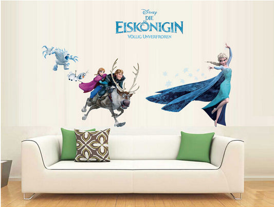 Disney Frozen Elsa Anna Olaf Sven Wall Decal Sticker Removable