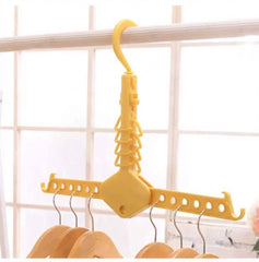 Foldable 9-Hole Space Saving Magic Clothes Hanger for Wardrobe Organization