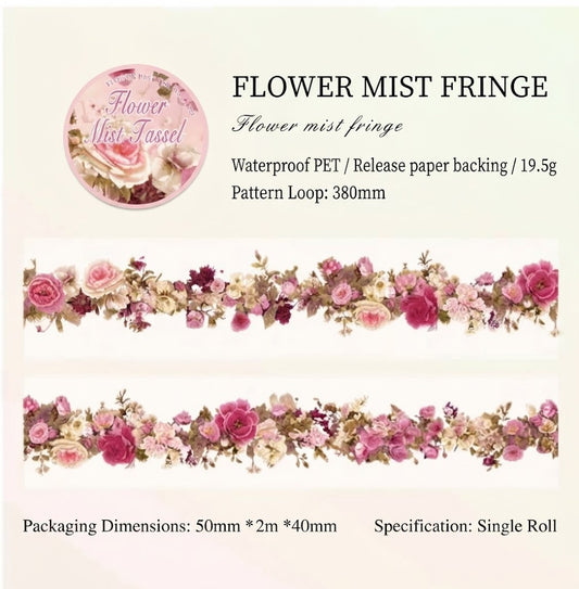 Botanical Floral PET Decorative Tape Assorted Journaling Craft Roll Set