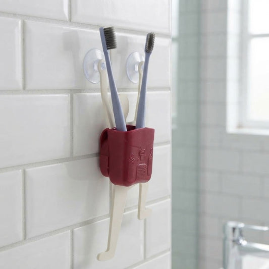 Creative Climbing Man Wall Mounted Toothbrush Holder And Storage Stand