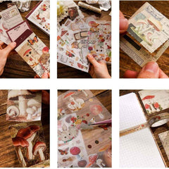 Mushroom Scrapbooking Gift Kit – Stickers, Papers, Washi Tape & Memo Pads