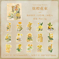 Aesthetic Floral Sticker Pack for Journaling, Scrapbooking, and Decorating