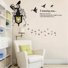 Inspirational Birds Flying Over Vintage Street Lamp Wall Decal Art