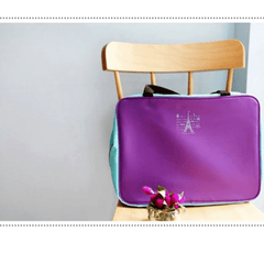 Brown Travel Storage Bag with Elegant Paris Design Handle