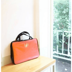 Brown Travel Storage Bag with Elegant Paris Design Handle