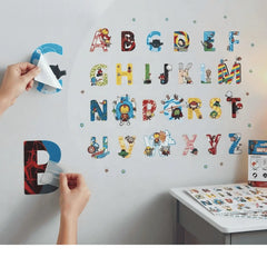 Marvel Superhero Alphabet Letters Removable Wall Sticker Decal Home Decor