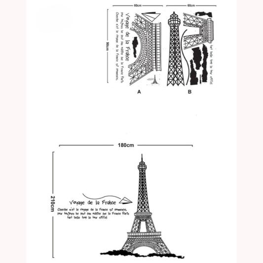 Eiffel Tower French Quote Wall Sticker Decal For Home Decor