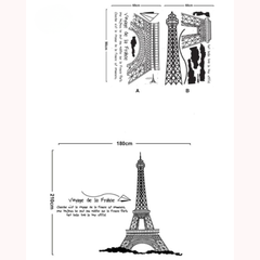 Eiffel Tower French Quote Wall Sticker Decal For Home Decor