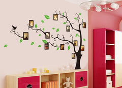 Black Tree with Photo Frames Vinyl Wall Sticker PVC Removeable Wall Paper AY803 Black