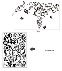 Black Wall Sticker AY-9106 Butterfly Vinyl Wall Art Paper PVC Removeable Wall Decor