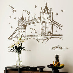 London Bridge Wall Sticker, Creative PVC Wall Paper Sticker For  Bedroom, Living Room, Drawing Room  Wall Art Decal