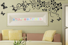 JAAMSO ROYALS AY954 Vinyl Nature Wall Sticker Black Floral Wall Paper Flower PVC Wall Decor