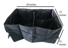 Foldable Car Trunk Organizer Heavy-Duty 600D Oxford Fabric, Multi-Compartment Storage with Non-Slip Bottom & Reinforced Handles.