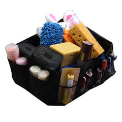 Foldable Car Trunk Organizer Heavy-Duty 600D Oxford Fabric, Multi-Compartment Storage with Non-Slip Bottom & Reinforced Handles.