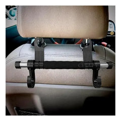 Car Backseat Headrest Hanger Organizer With Multi-Purpose Coat Hooks Bar
