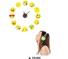 Emoji Wall Clock New Design Cute Clock Wall Sticker For Home.