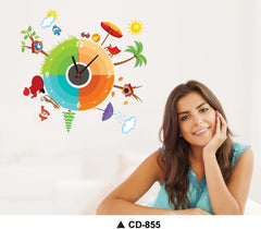 Clock Wall Stickers Graceful Design Wall Clock For Home Decor.