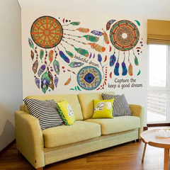 Boho Dreamcatcher Feather Wall Decal Sticker Living Room Home Decor