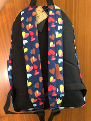 Lightweight School Backpack for Girls Heart Print Water-Repellent & Durable Travel Bag For Girls.