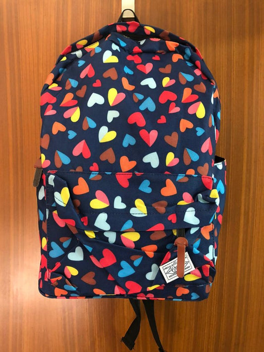 Lightweight School Backpack for Girls Heart Print Water-Repellent & Durable Travel Bag For Girls.