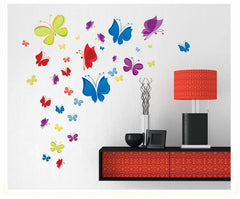 Colorful Butterfly Wall Sticker JM7271 PVC Removeable Wall Paper Self Adhesive Wall Art Decor