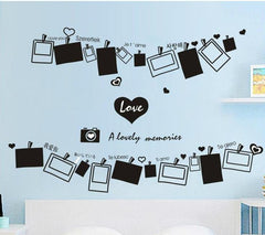 DLX-3745C The New Three Generations Of Removable Wall Decor Love Photo Minimalist Black And White Photo Wall Stickers PVC Removeable Wall Paper