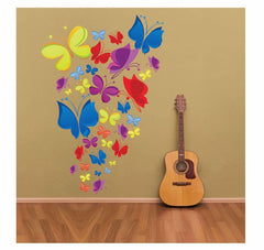 Colorful Butterfly Wall Sticker JM7271 PVC Removeable Wall Paper Self Adhesive Wall Art Decor
