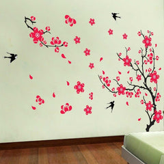 DIY Lucky Swallow and Plum Blossom Tree Wall Sticker Living Room Bedroom Sofa TV Wall Paper  Decor Art Mural