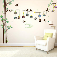 Large Family Memory Photo Frame Tree Removable Wall Art Sticker