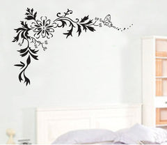 Black Corner Wall Sticker PVC Vinyl Wall Paper Removeable Wall Art Self Adhesive Wall Decor