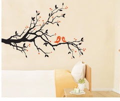 Branches And Birds Wall Sticker Floral Wall Paper Home Decorating PVC Removeable Wall Art Decor JM-7051