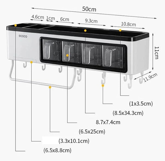 Wall-Mounted Kitchen Spice Box Storage Rack With Drawer Seasoning Boxes