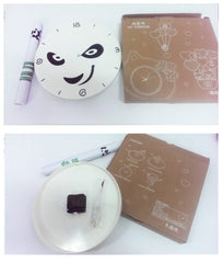 Modern Wall Clock Design Kungfu Panda Sticker Clock For Home Decoration.