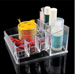 Crystal Clear Acrylic Makeup Organizer Brush, Jewelry & Nail Polish Storage Stand.