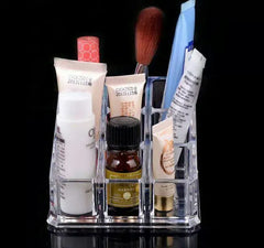 9-Grid Transparent Makeup Organizer Lipstick & Makeup Brushes Stand.