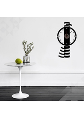 Modern Minimalist Abstract Striped Wall Clock Vinyl Sticker Decal