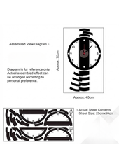 Modern Minimalist Abstract Striped Wall Clock Vinyl Sticker Decal