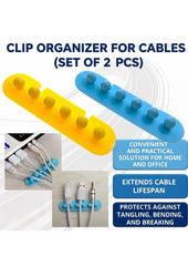 Universal Cable Holder Multi Slot Desktop Cord Organizer Clip