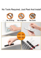 Universal Cable Holder Multi Slot Desktop Cord Organizer Clip