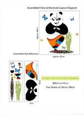 Kung Fu Panda Martial Arts Wall Clock Sticker Decal