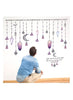 Bohemian Purple Crystal Moon Hanging Beads Wall Decal Sticker
