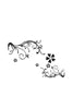 Black Floral Vine Swirl Wall Sticker Peel And Stick