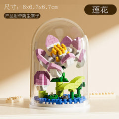 Mini Building Block Flower Set – Kids Toy Puzzle & Decorative Gift