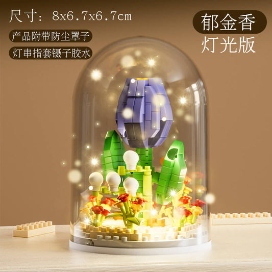 Mini Building Block Flower Set – Kids Toy Puzzle & Decorative Gift